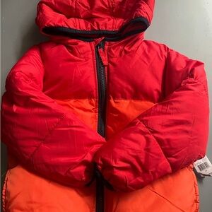 Toddler boys puff jacket Red and Black Jacket 3T